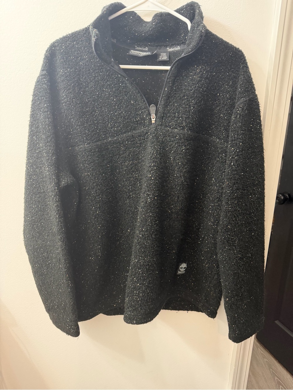 Timberland Men’s Black Quarter-Zip Fleece Pullover